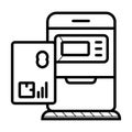 ATM - Automated Teller Machine Icon Vector. Money Automat