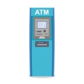 ATM Bank Cash Machine,cartoon bankomat isolated on white background Royalty Free Stock Photo