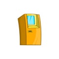 ATM bank cash machine icon, cartoon style Royalty Free Stock Photo