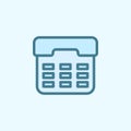 ATM button field outline icon. Element of 2 color simple icon. Thin line icon for website design and development, app development Royalty Free Stock Photo