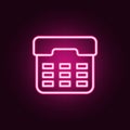 ATM button icon. Elements of web in neon style icons. Simple icon for websites, web design, mobile app, info graphics Royalty Free Stock Photo