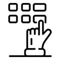 Atm buttons icon, outline style Royalty Free Stock Photo