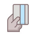 Atm card   fill inside vector icon which can easily modify or edit Royalty Free Stock Photo