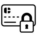 atm Card with padlock, secure payment concept icon, credit card security vector Royalty Free Stock Photo