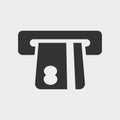 ATM card slot flat vector icon. Bank ATM machine sign symbol vector