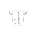 Atm card slot. flat vector icon