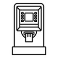 Atm cash credit icon, outline style