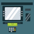 ATM cash dispenser vector illustration.