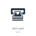 Atm cash icon vector. Trendy flat atm cash icon from general collection isolated on white background. Vector illustration can be Royalty Free Stock Photo