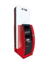 ATM cash machine isolated on white Royalty Free Stock Photo