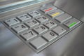 ATM cash machine keypad background Royalty Free Stock Photo