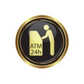 ATM cashpoint icon on the button