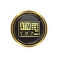 ATM cashpoint icon on the button