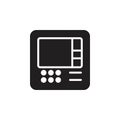 Atm icon Flat line illustration Royalty Free Stock Photo