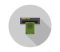 ATM icon illustrated in vector on white background Royalty Free Stock Photo