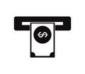 ATM icon illustrated in vector on white background Royalty Free Stock Photo