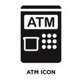 Atm icon vector isolated on white background, logo concept of At