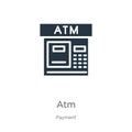 Atm icon vector. Trendy flat atm icon from payment collection isolated on white background. Vector illustration can be used for Royalty Free Stock Photo