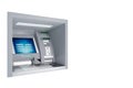 ATM isolated on white background. 3D rendering Royalty Free Stock Photo