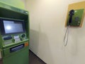 ATM for issuing money and the phone