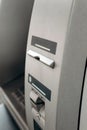 ATM issuing money place card slot check Royalty Free Stock Photo