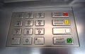 ATM keypad. Keyboard of automated teller machine.