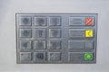 ATM keypad. Keyboard of automated teller machine