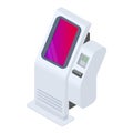 Atm kiosk icon, isometric style Royalty Free Stock Photo