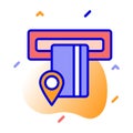 ATM location, ATM, location, atm card fully editable vector icon