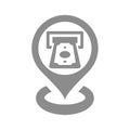 Atm location vector icon
