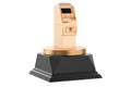 ATM machine award concept. 3D rendering Royalty Free Stock Photo