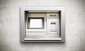 ATM machine blank display Royalty Free Stock Photo
