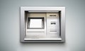 ATM machine grey background Royalty Free Stock Photo