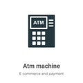 Atm machine vector icon on white background. Flat vector atm machine icon symbol sign from modern e commerce and payment Royalty Free Stock Photo