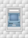 ATM machine on wall Royalty Free Stock Photo