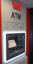 ATM machine of Westpac Banking Corporation, Australia`s oldest bank and its second largest by market capitalization.