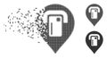 ATM Map Pointer Shredded Pixel Halftone Icon Royalty Free Stock Photo