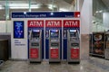 ATM money, currency exchange machines in Melbourne Tullamarine Airport