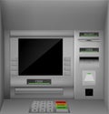 Atm screen, automated teller machine monitor. Royalty Free Stock Photo