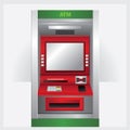 Atm. Vector Illustration Automatic Teller Machine