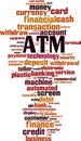 ATM word cloud Royalty Free Stock Photo