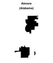 Atmore outline map Royalty Free Stock Photo