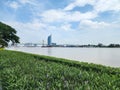 The atmosphere along the Chao Phraya River, Bangkok is the center of Thailand. Royalty Free Stock Photo