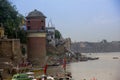 Atmosphere on the banks of the river Ganges Royalty Free Stock Photo