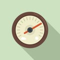 Atmosphere barometer icon, flat style Royalty Free Stock Photo