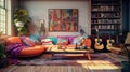 atmosphere blurred eclectic interior