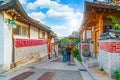 The atmosphere daytime at Bukchon hanok village,South Korea