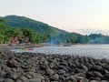 The atmosphere of fishermen village in afternoon.