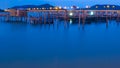 The atmosphere of the fishing village before the sunset Royalty Free Stock Photo