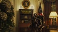 Cyborg in the president\'s chair - 3, ?ny similarity is purely coincidental, AI generated